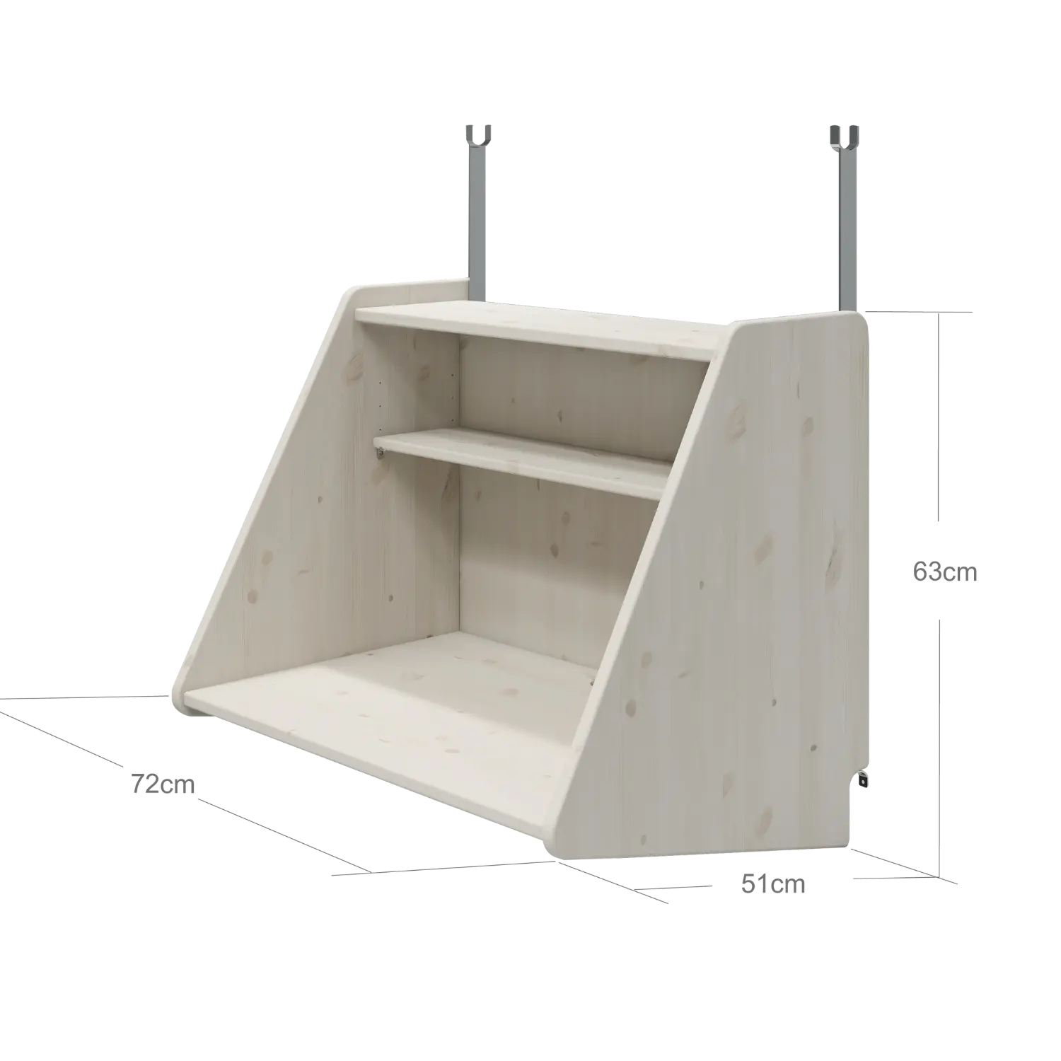 Click-on Desk for High-Beds, White