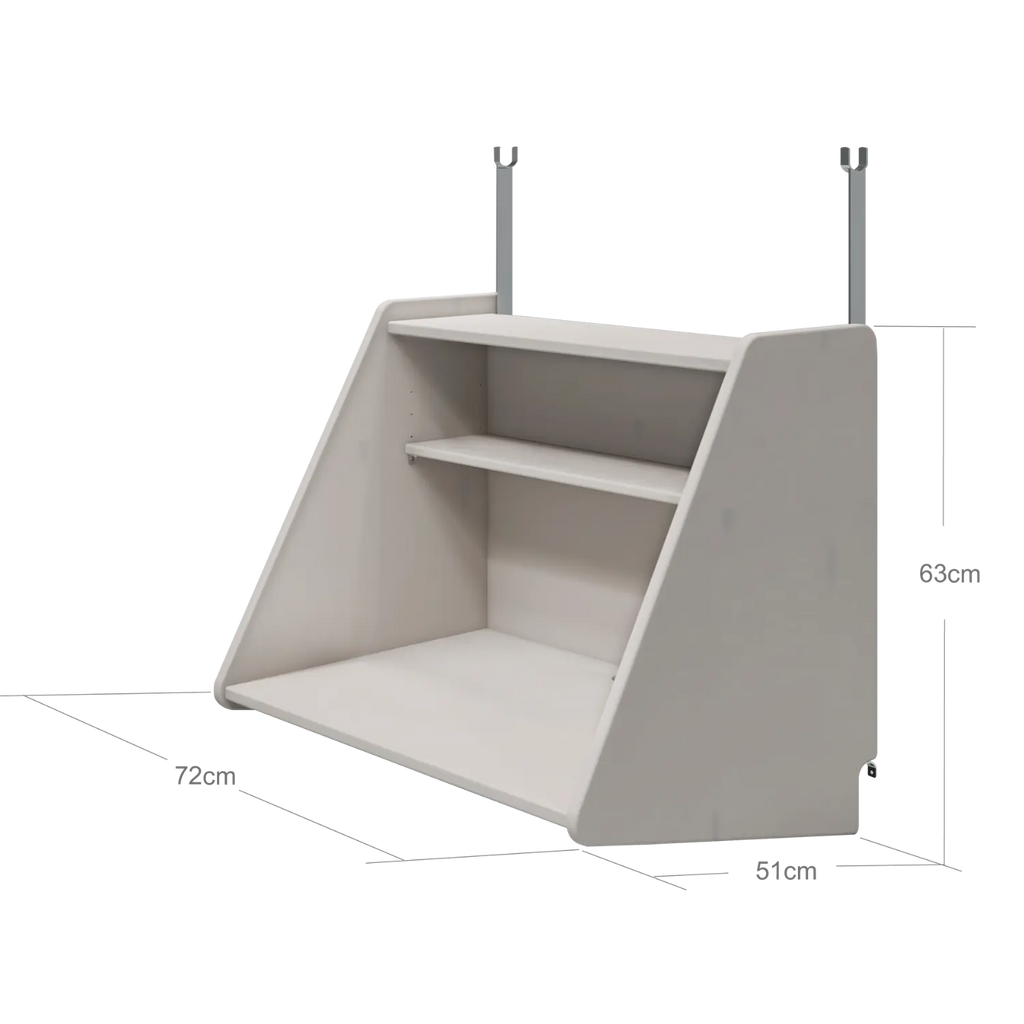 Click-on Desk for High-Beds, Grey
