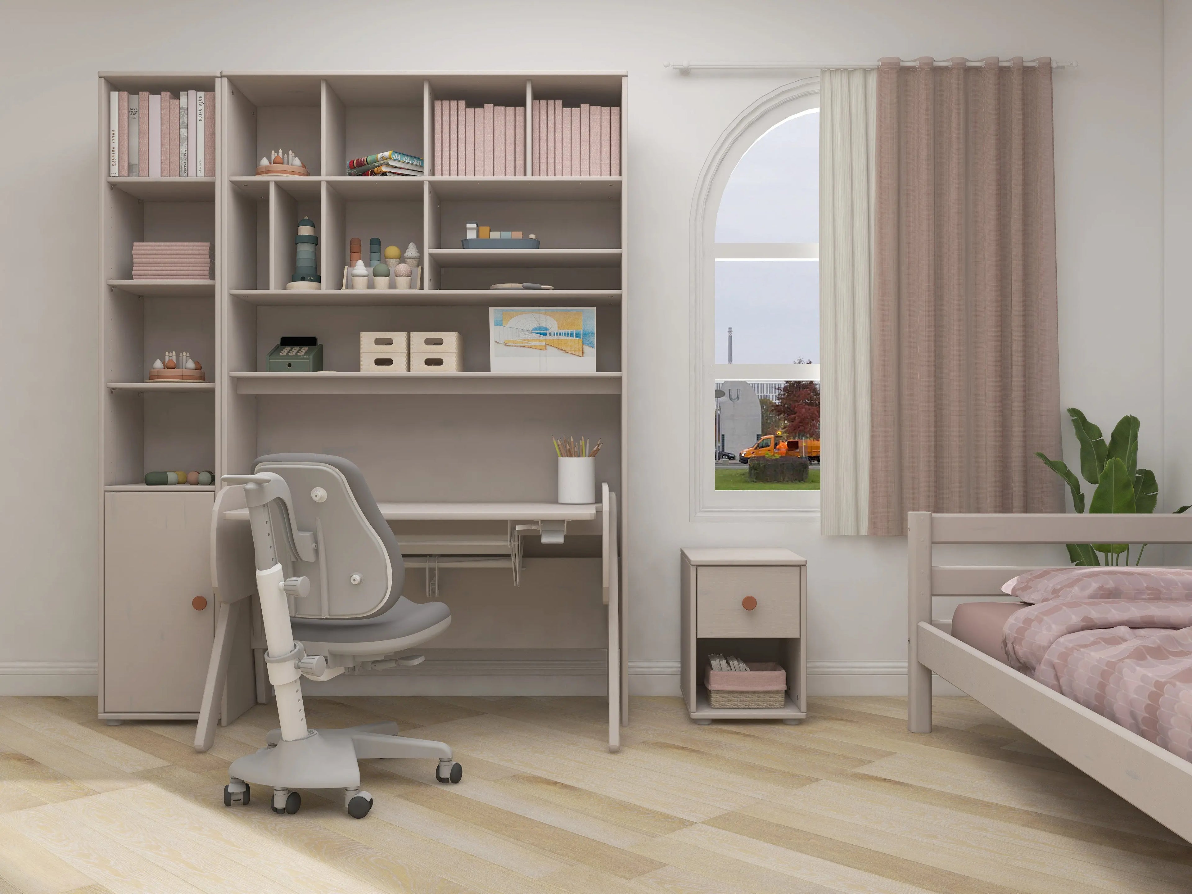 Chest with 1 Drawer, Grey