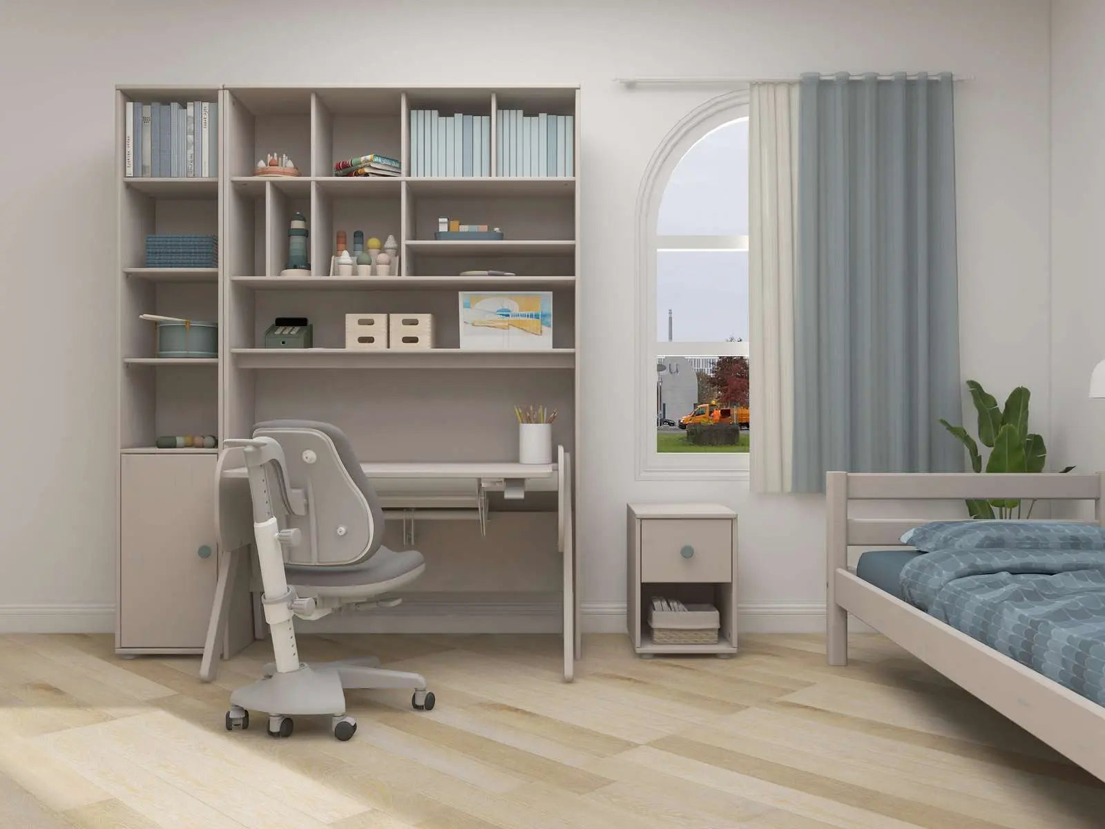 Chest with 1 Drawer, Grey