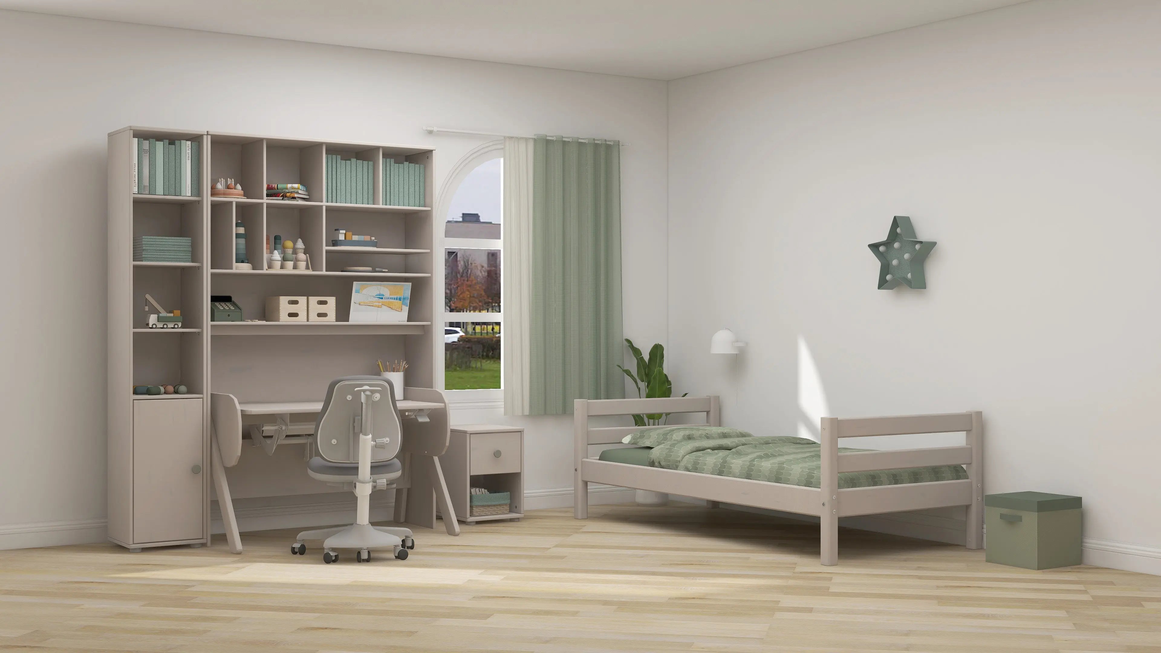 Chest with 1 Drawer, Grey