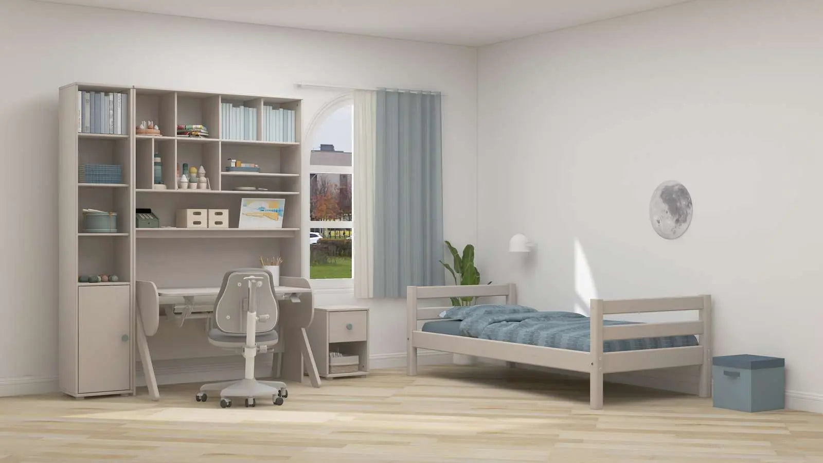 Chest with 1 Drawer, Grey
