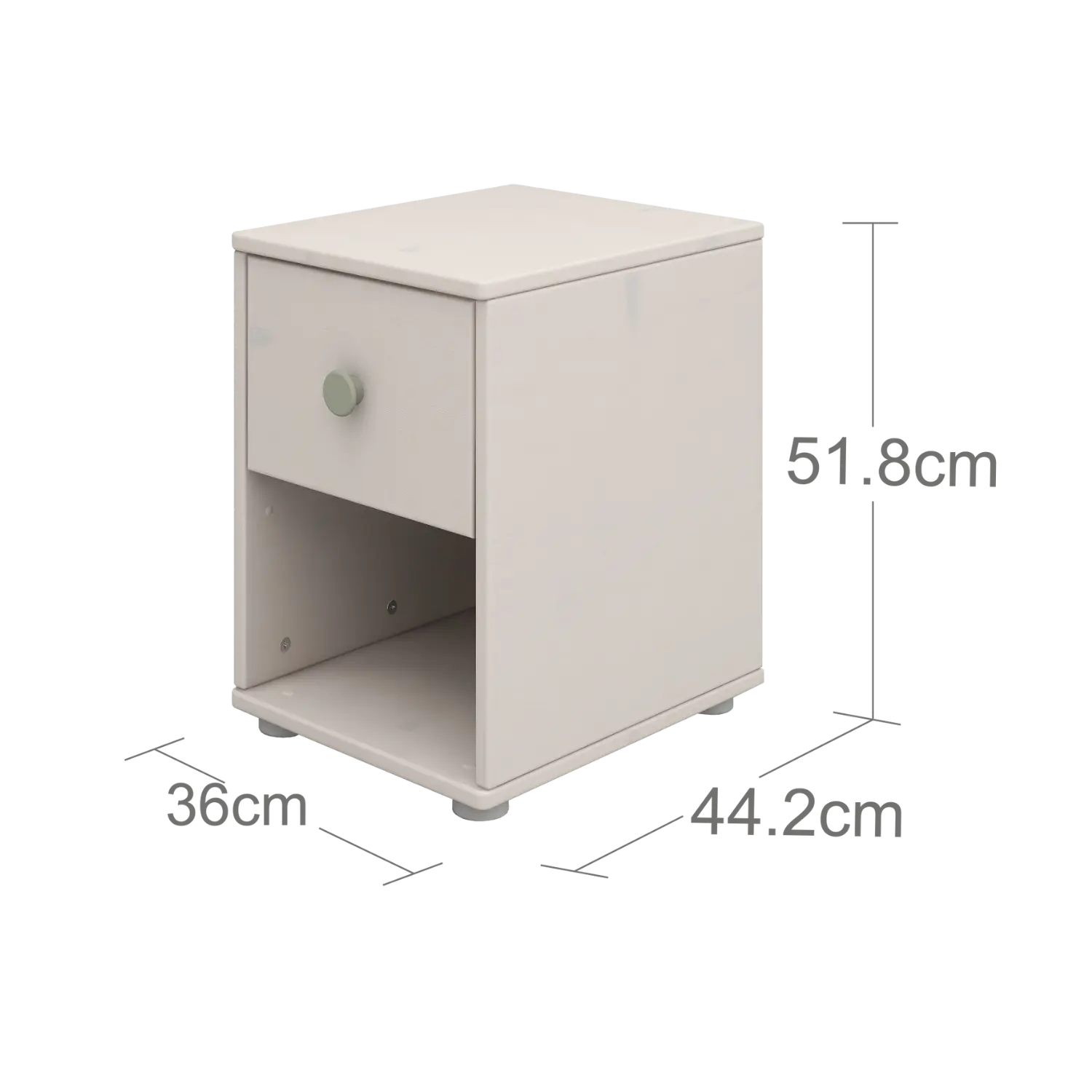 Chest with 1 Drawer, Grey