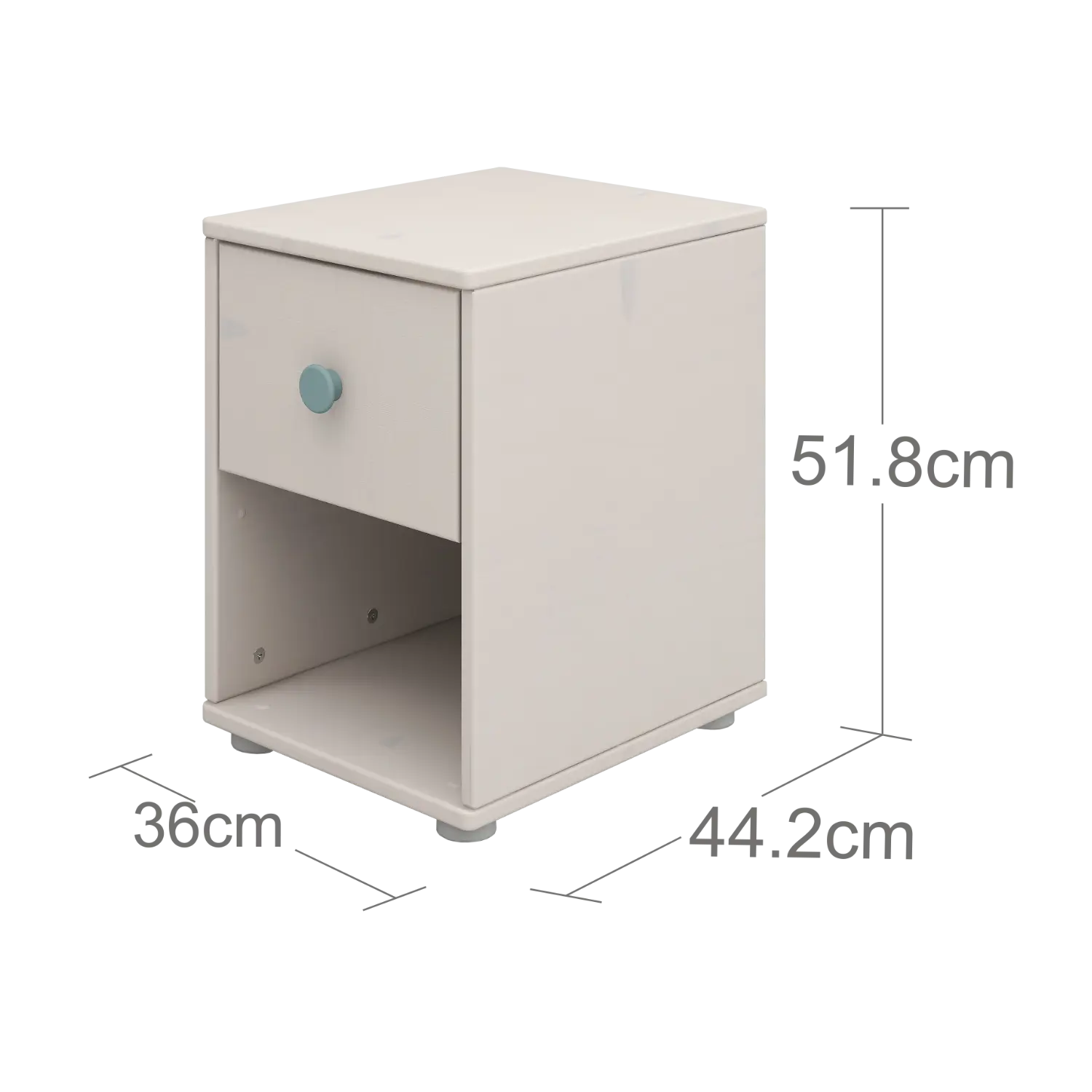 Chest with 1 Drawer, Grey