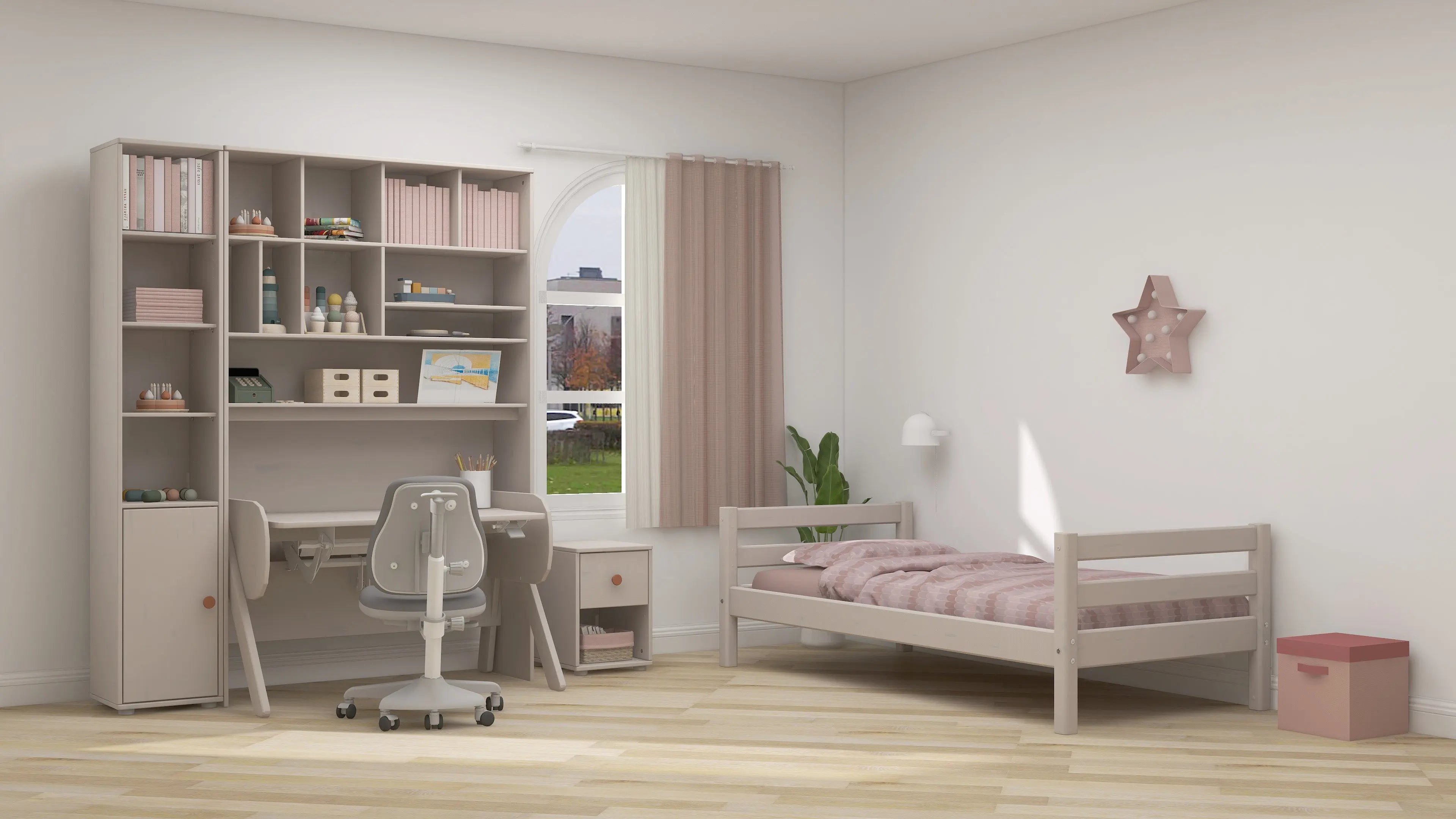 Chest with 1 Drawer, Grey