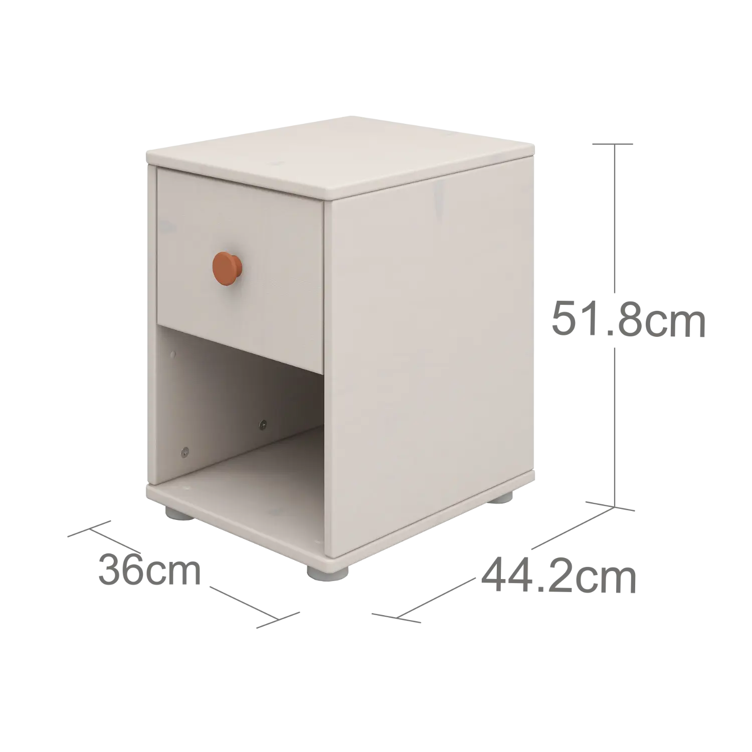 Chest with 1 Drawer, Grey