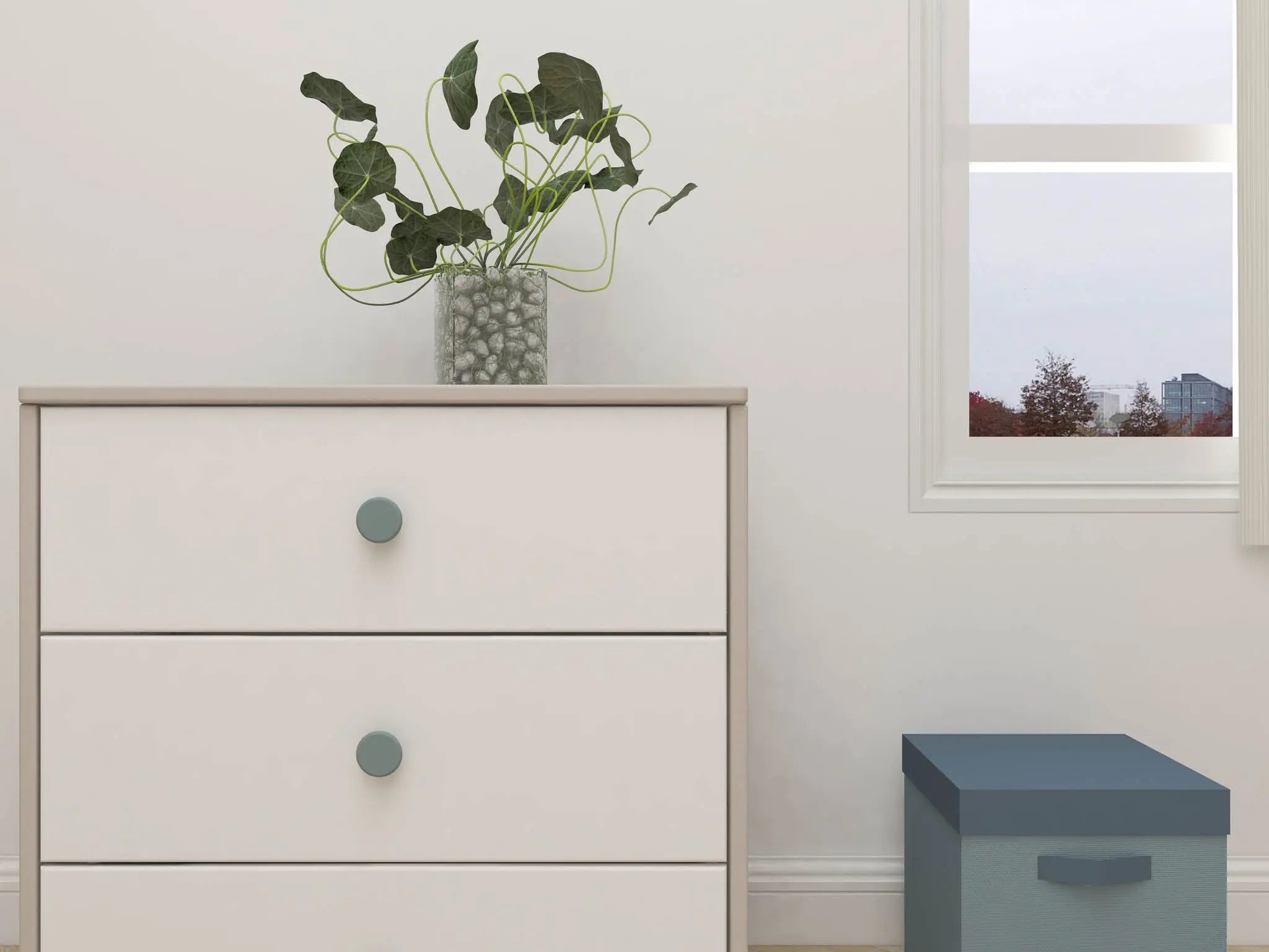 Chest with 3 Drawers, Grey
