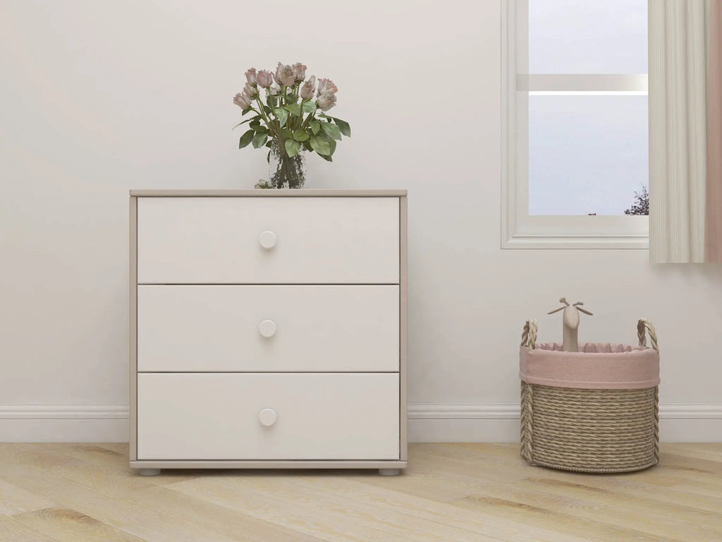 Chest with 3 Drawers, Grey