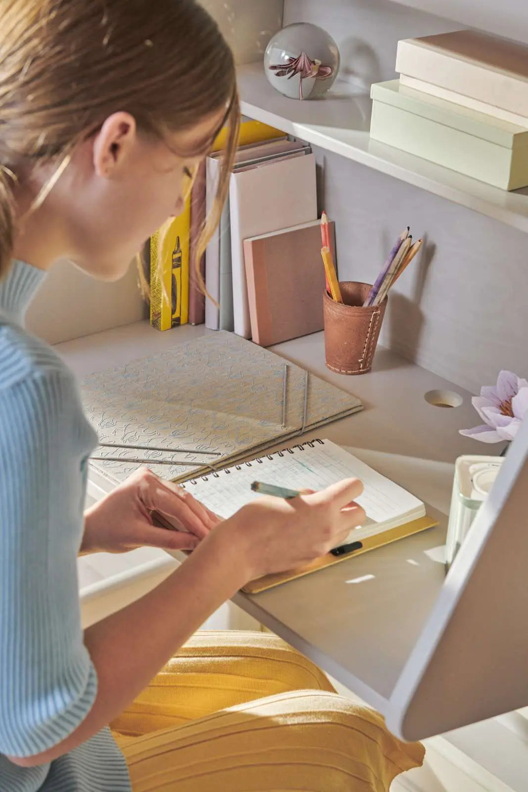 Click-on Desk for High-Beds, Grey