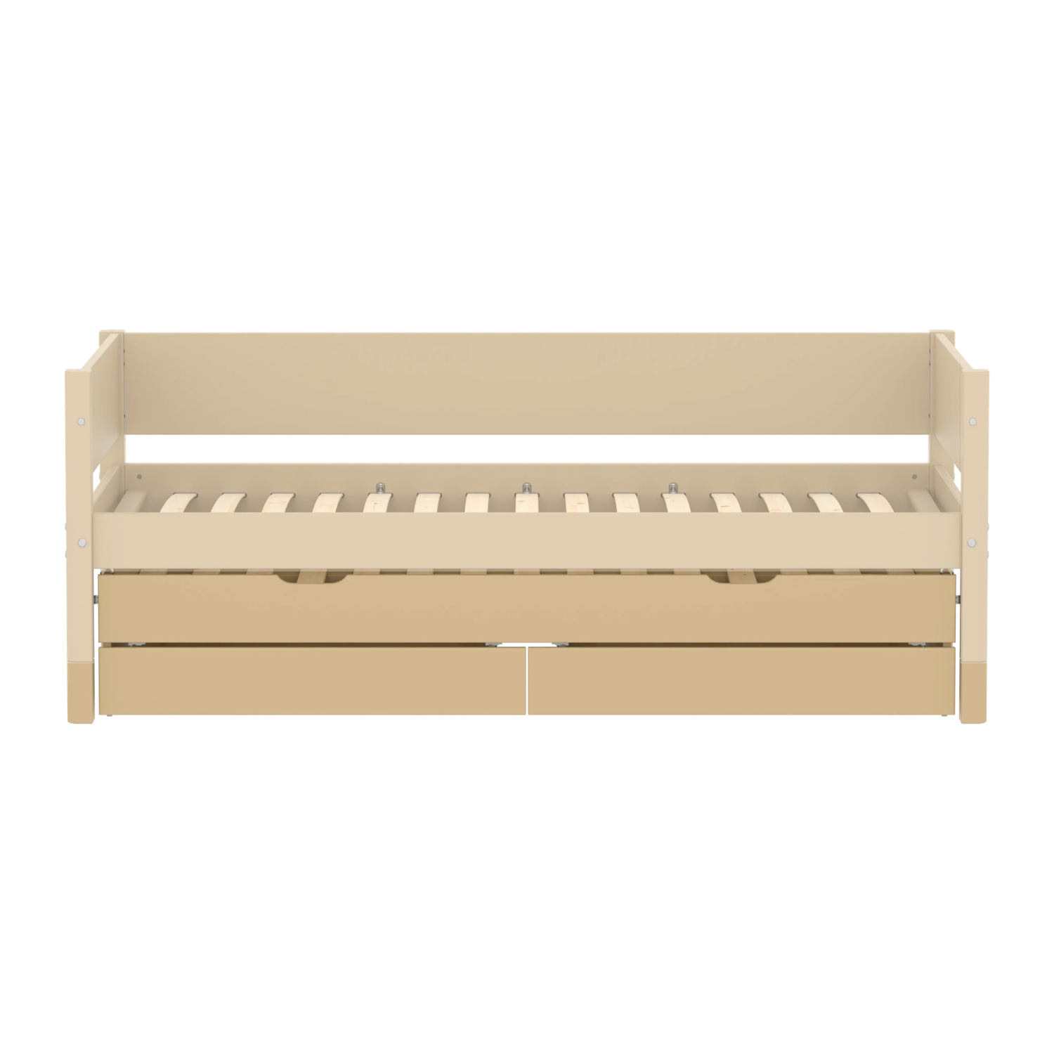 Trundle Pull-out Bed with 2 Drawers, 90x190 cm, Sand