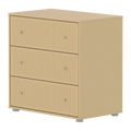 SAGA Chest, 3 drawer, Sand with Grooves