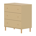 SAGA Chest, 3 drawer, Sand with Grooves