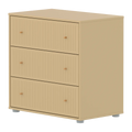 SAGA Chest, 3 drawer, Sand with Grooves