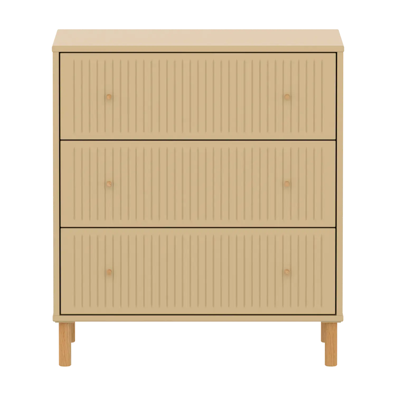 SAGA Chest, 3 drawer, Sand with Grooves