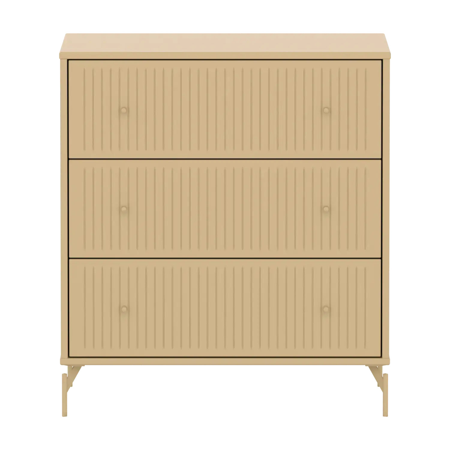 SAGA Chest, 3 drawer, Sand with grooves