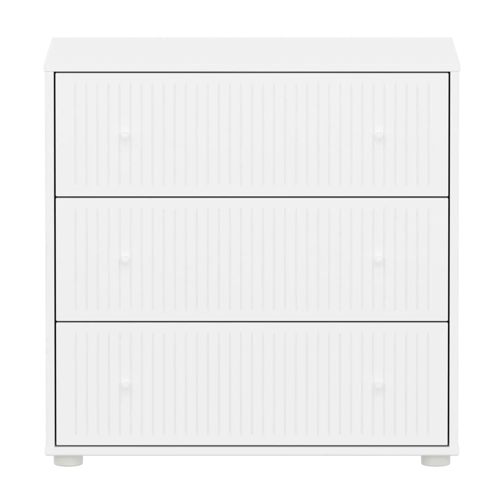 SAGA Chest, 3 drawer, White with Grooves