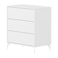 SAGA Chest, 3 drawer, White with Grooves