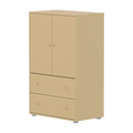 SAGA Cupboard, 2 door & 2 drawer, Sand with grooves