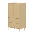 SAGA Cupboard, 2 door & 2 drawer, Sand with grooves