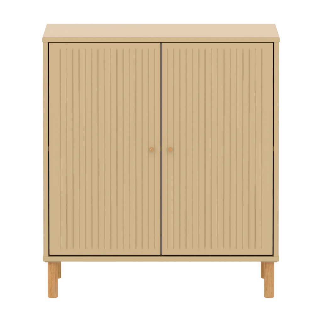 SAGA Cupboard, 2 doors, Sand with grooves