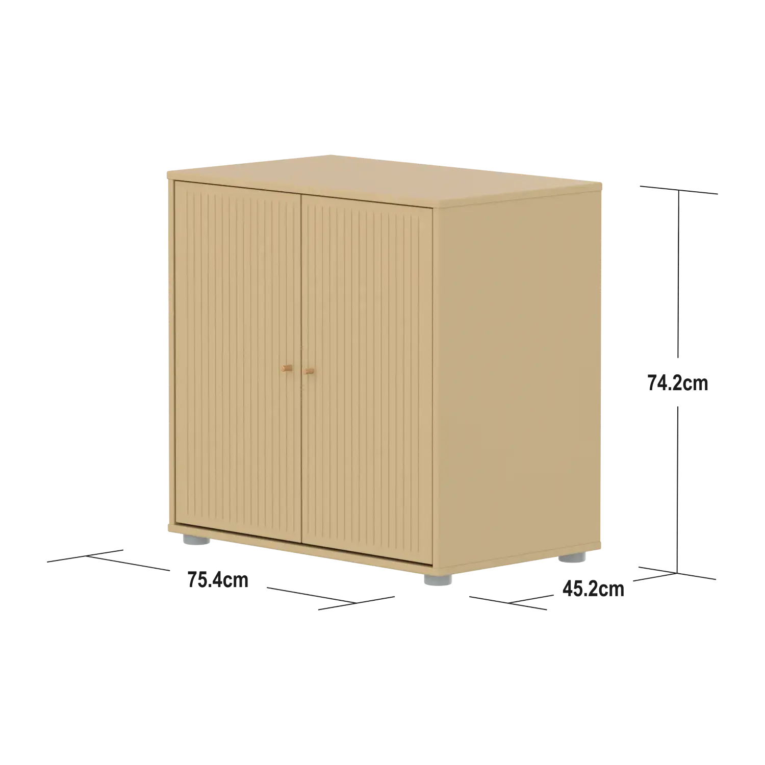 SAGA Cupboard, 2 doors, Sand with grooves