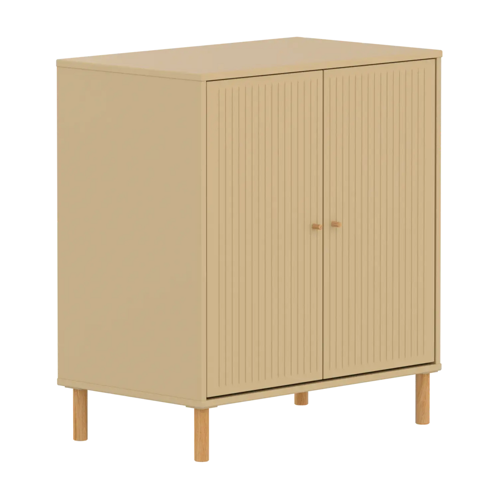 SAGA Cupboard, 2 doors, Sand with grooves