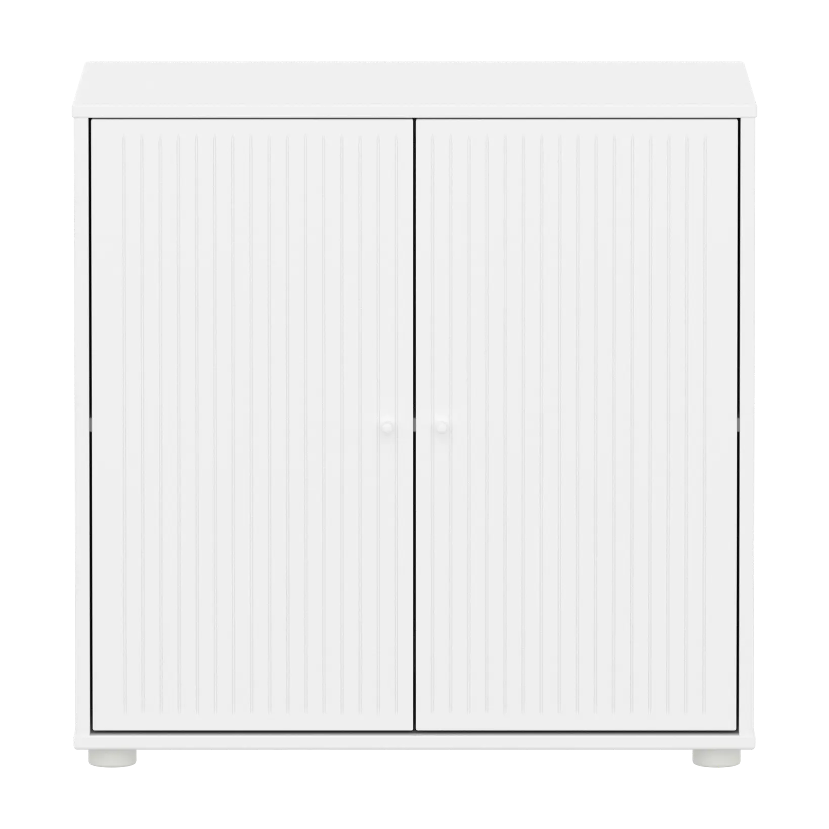 SAGA Cupboard, 2 doors, White with grooves