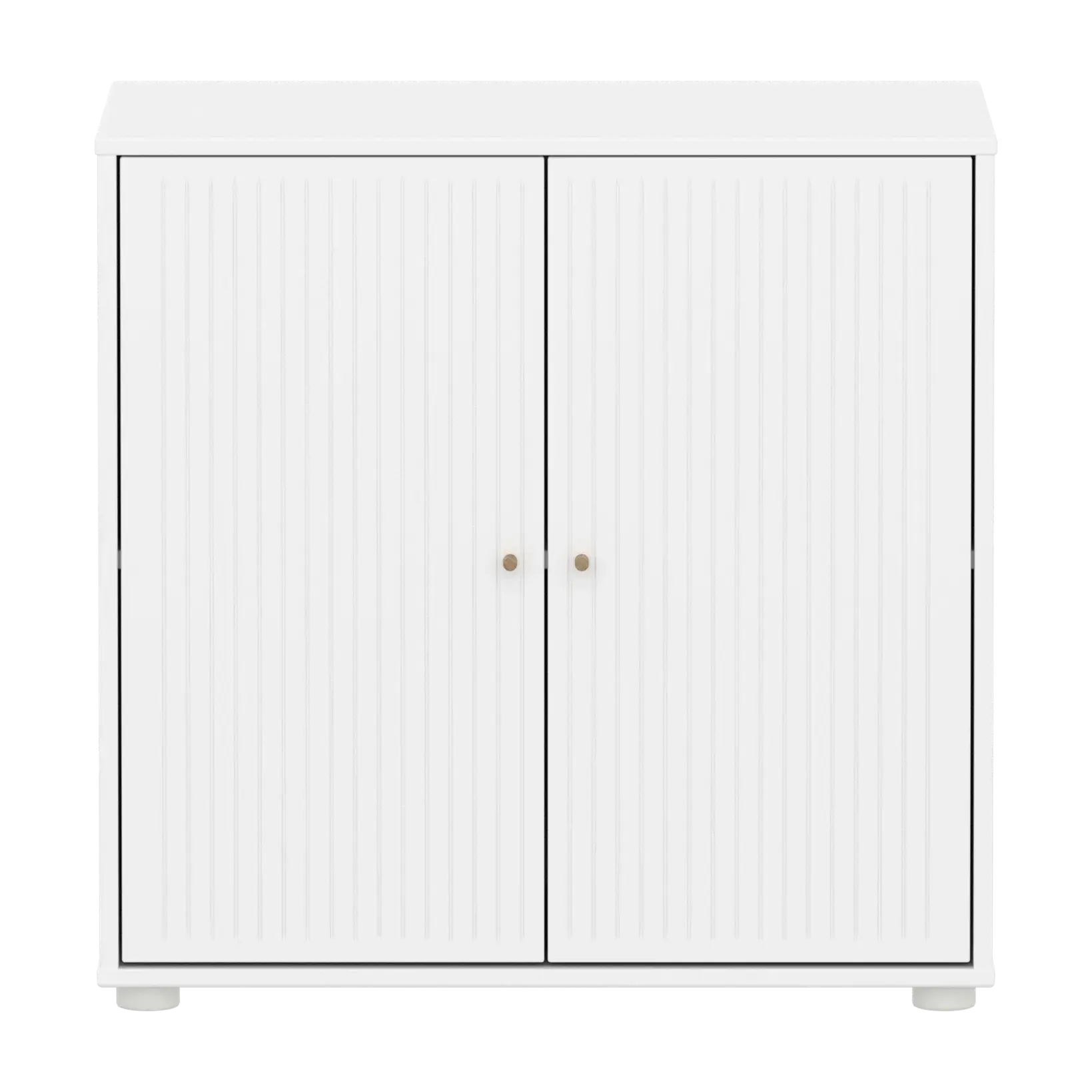 SAGA Cupboard, 2 doors, White with grooves
