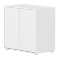 SAGA Cupboard, 2 doors, White with grooves