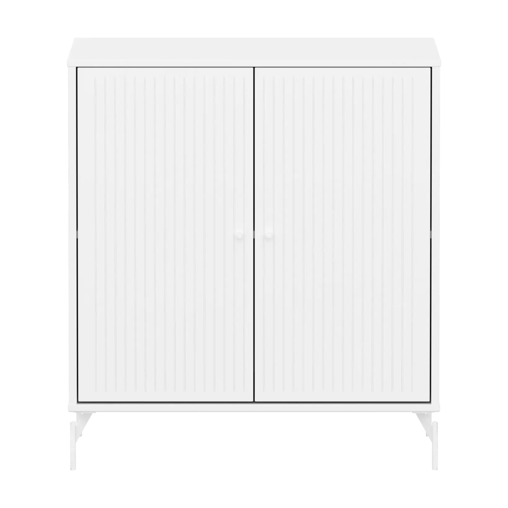 SAGA Cupboard, 2 doors, White with grooves