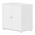 SAGA Cupboard, 2 doors, White with grooves