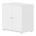 SAGA Cupboard, 2 doors, White with grooves
