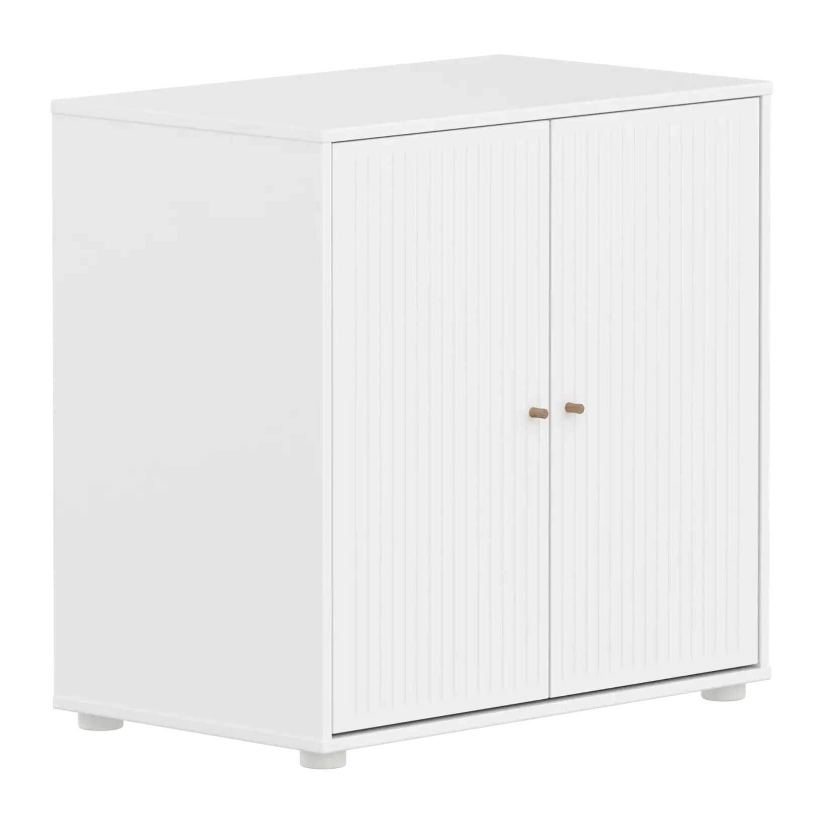 SAGA Cupboard, 2 doors, White with grooves