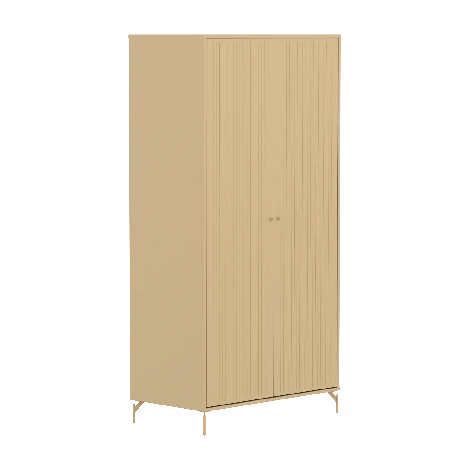 SAGA Wardrobe, 2 door, Sand with grooves