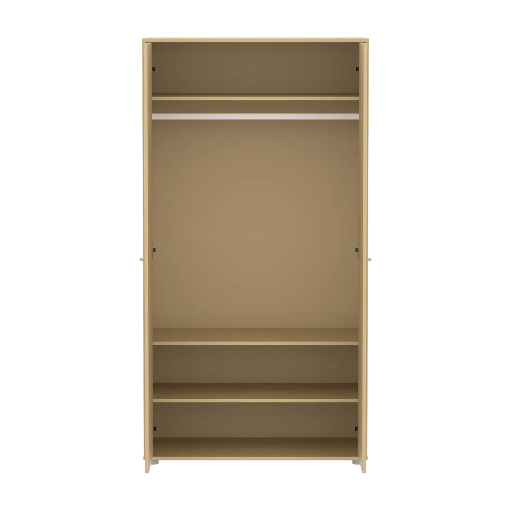 SAGA Wardrobe, 2 door, Sand with grooves