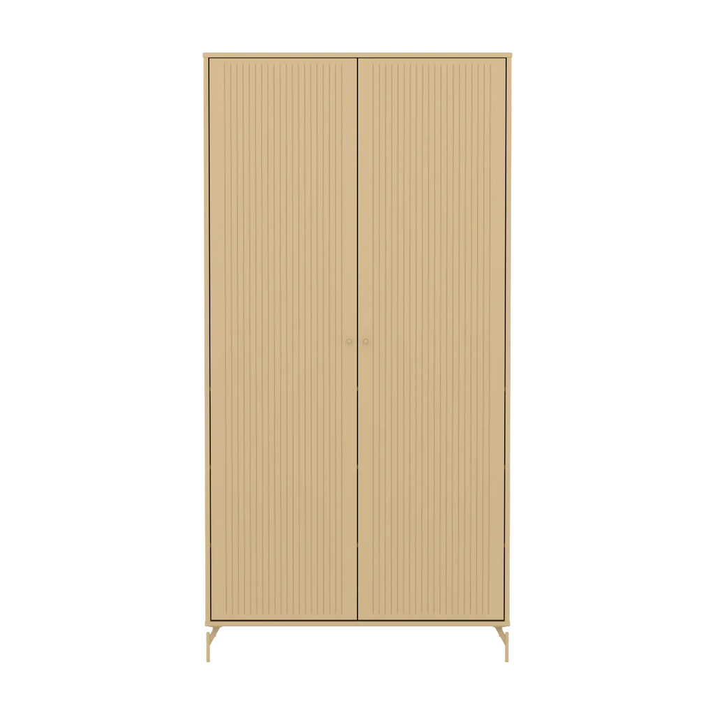 SAGA Wardrobe, 2 door, Sand with grooves