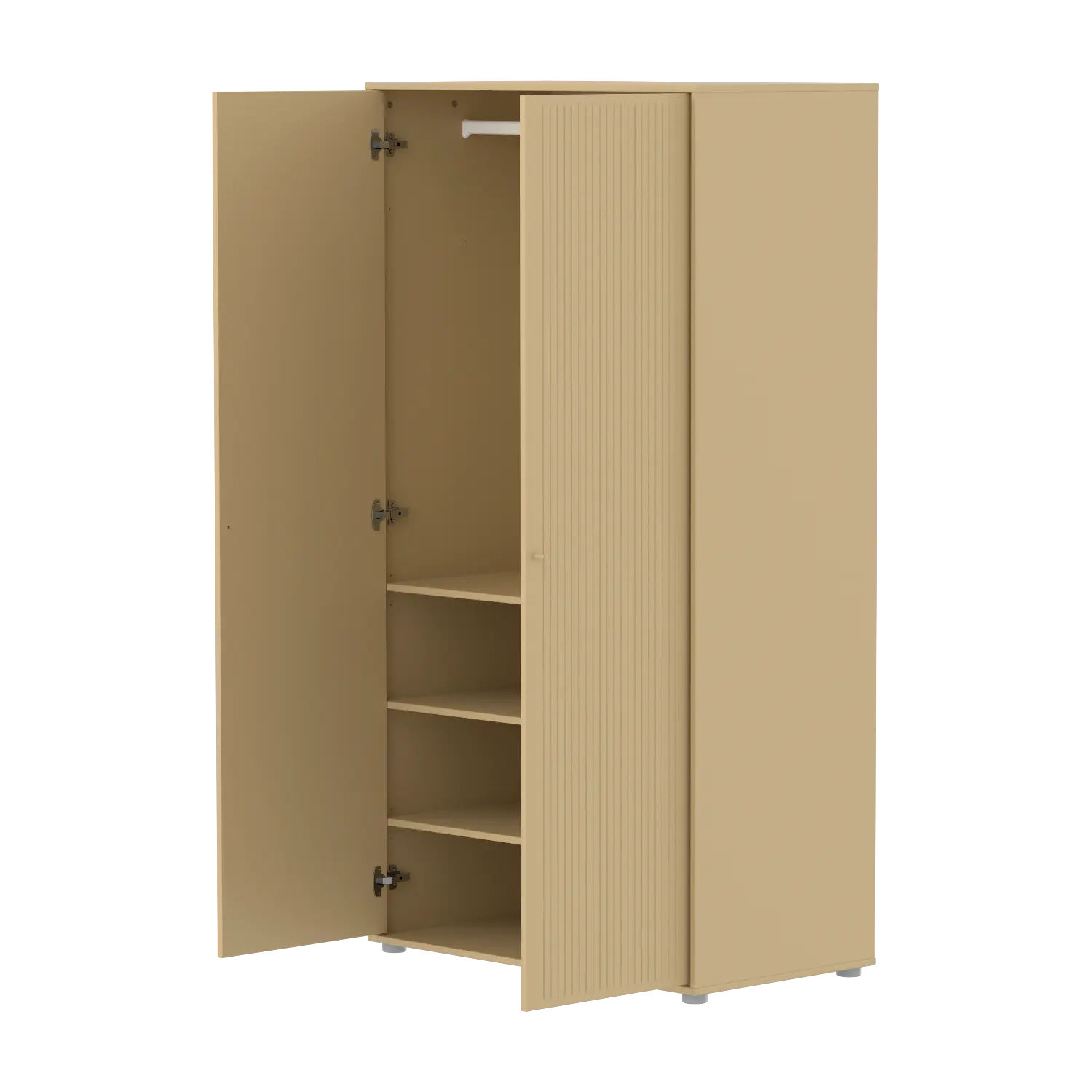 SAGA Wardrobe, 2 door, Sand with grooves
