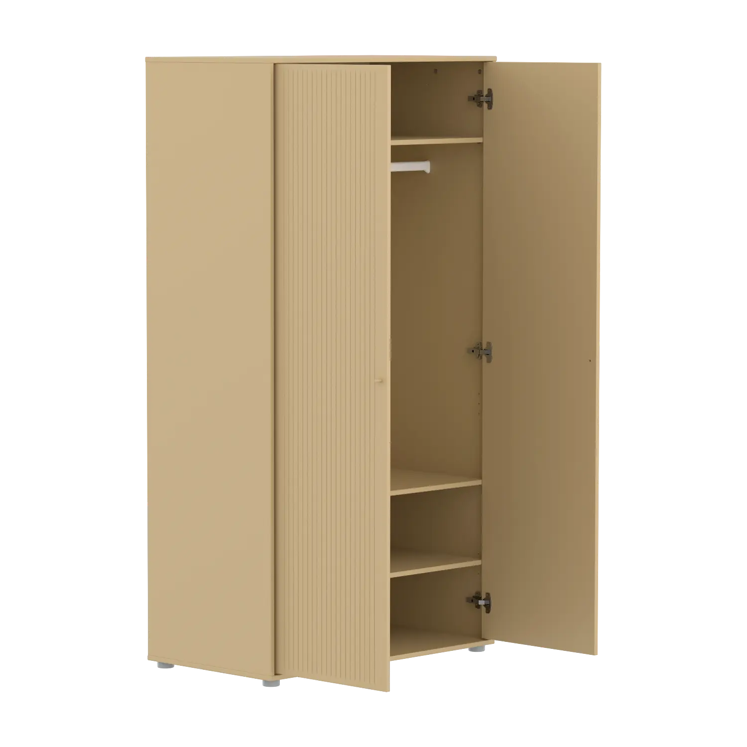 SAGA Wardrobe, 2 door, Sand with grooves