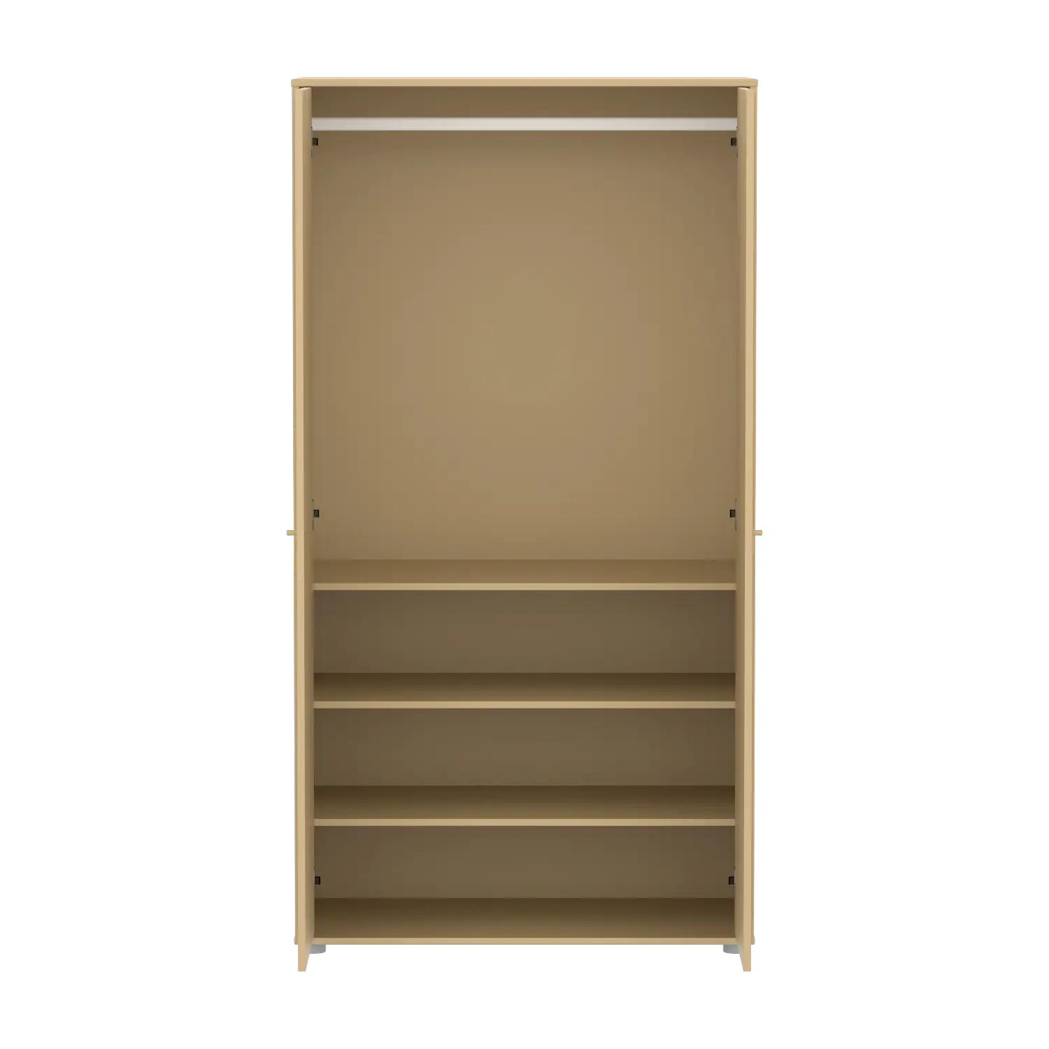SAGA Wardrobe, 2 door, Sand with grooves