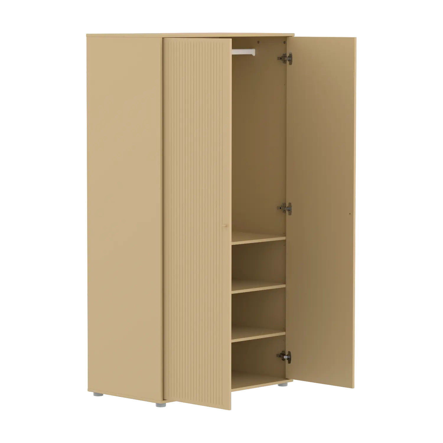 SAGA Wardrobe, 2 door, Sand with grooves