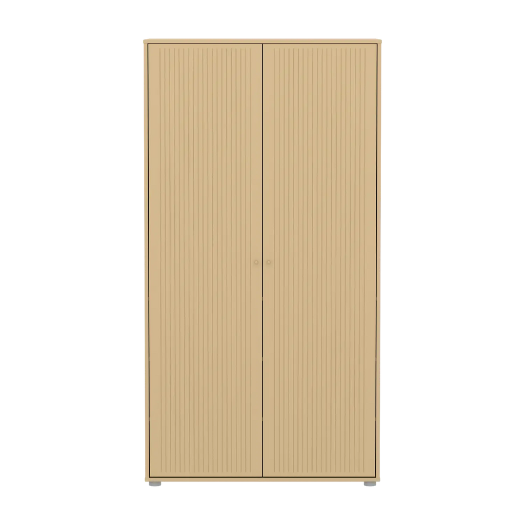 SAGA Wardrobe, 2 door, Sand with grooves