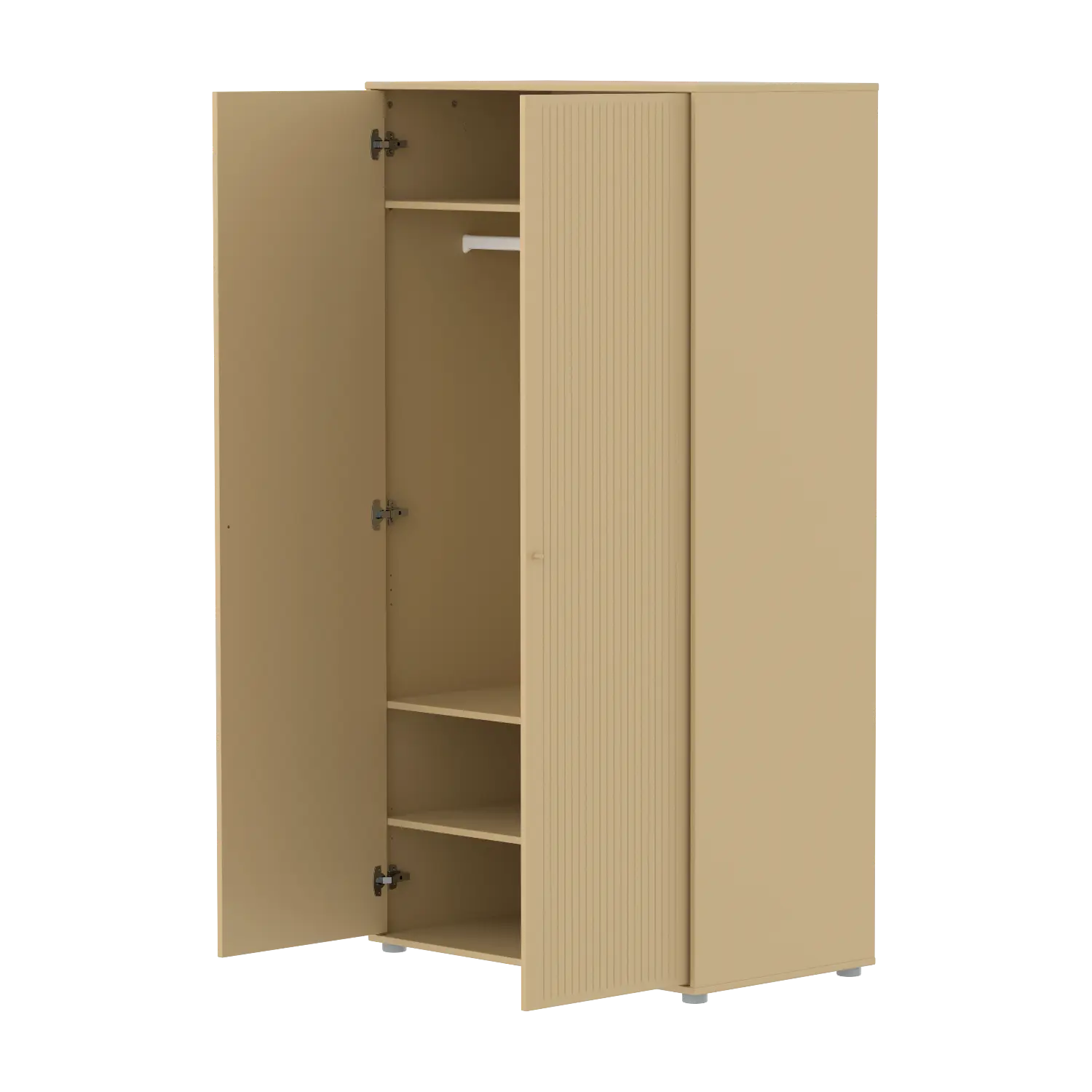 SAGA Wardrobe, 2 door, Sand with grooves