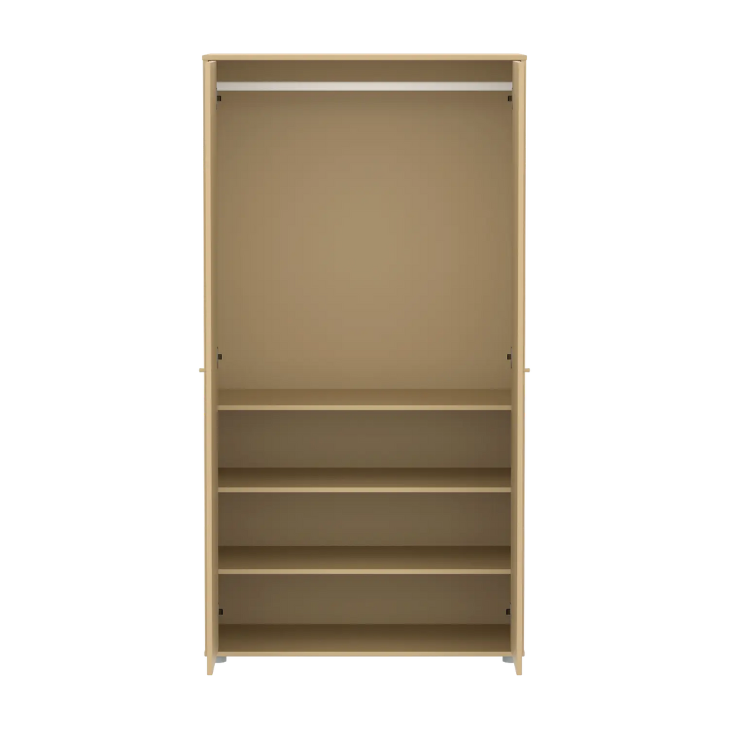 SAGA Wardrobe, 2 door, Sand with grooves