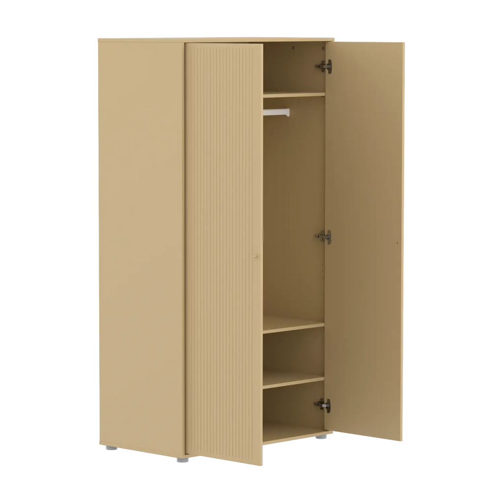 SAGA Wardrobe, 2 door, Sand with grooves