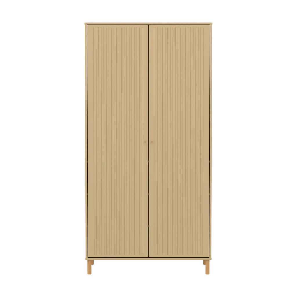 SAGA Wardrobe, 2 door, Sand with grooves