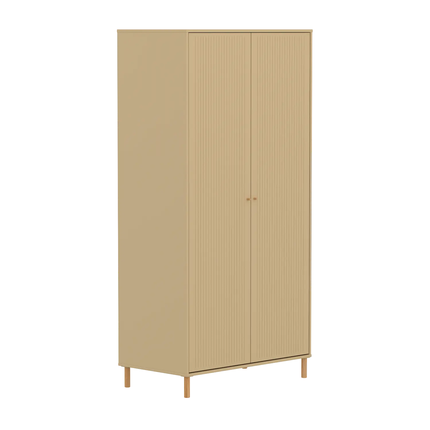 SAGA Wardrobe, 2 door, Sand with grooves