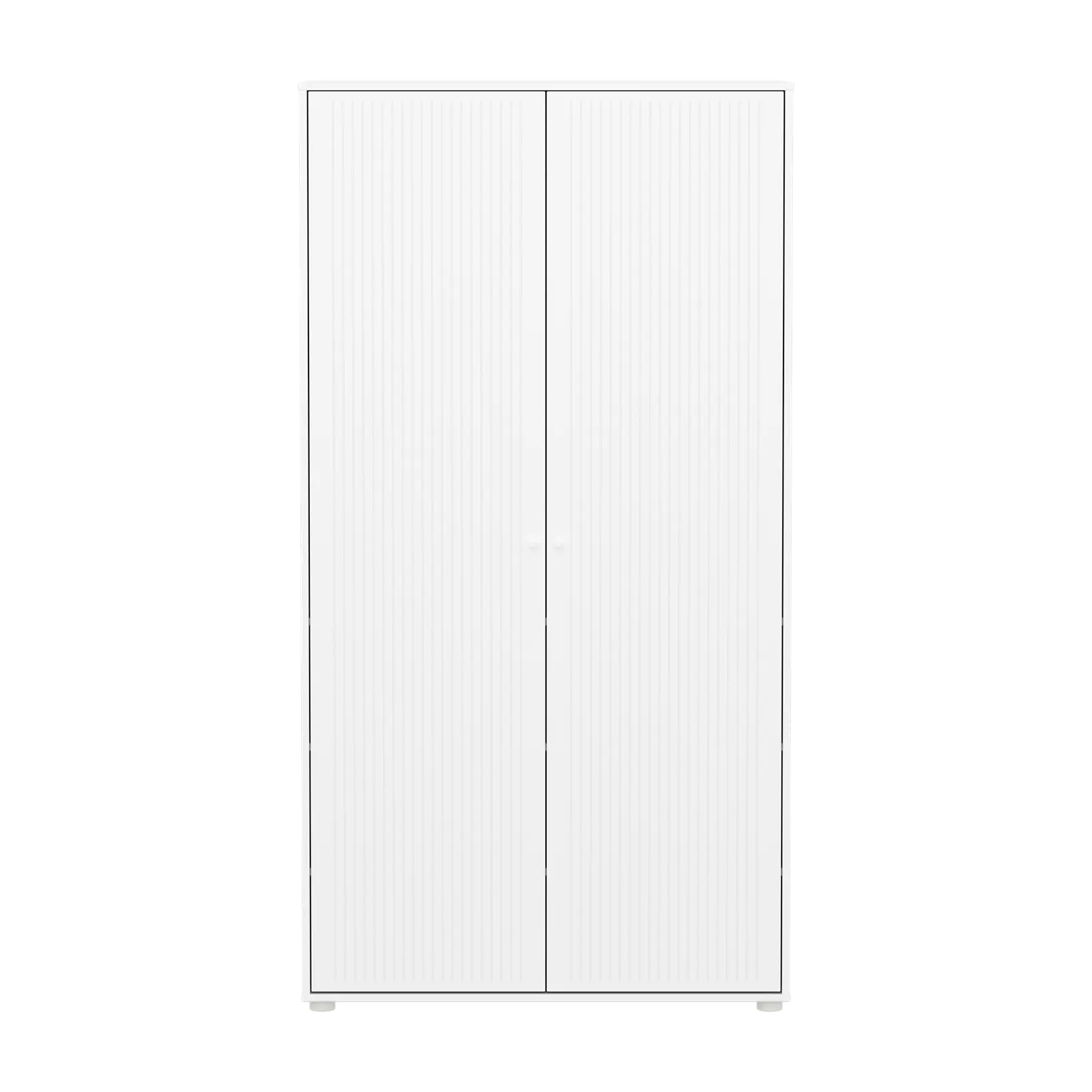 SAGA Wardrobe, 2 door, White with grooves
