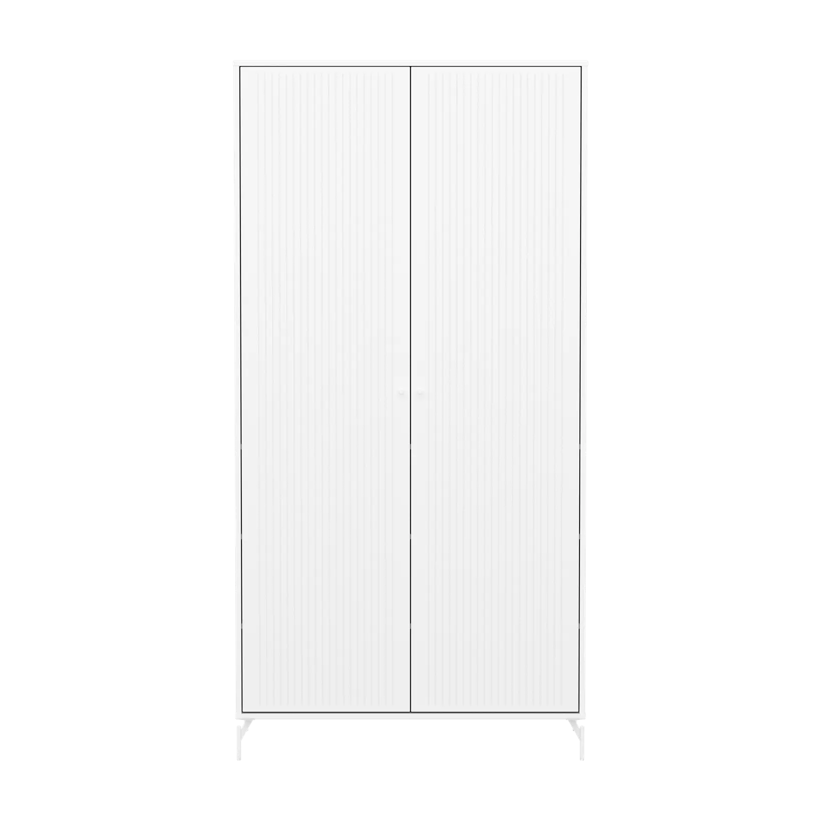 SAGA Wardrobe, 2 door, White with grooves