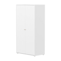 SAGA Wardrobe, 2 door, White with grooves