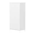 SAGA Wardrobe, 2 door, White with grooves